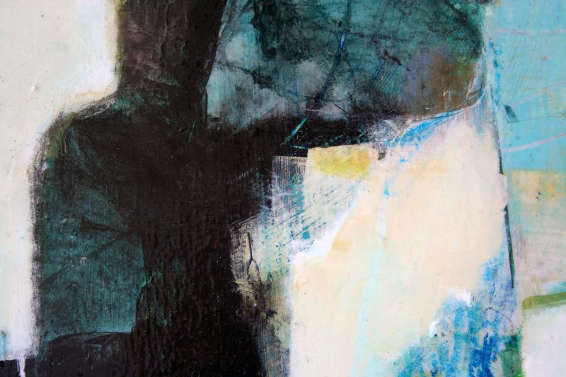 Close up of an abstract painting by Kathryn Gruber