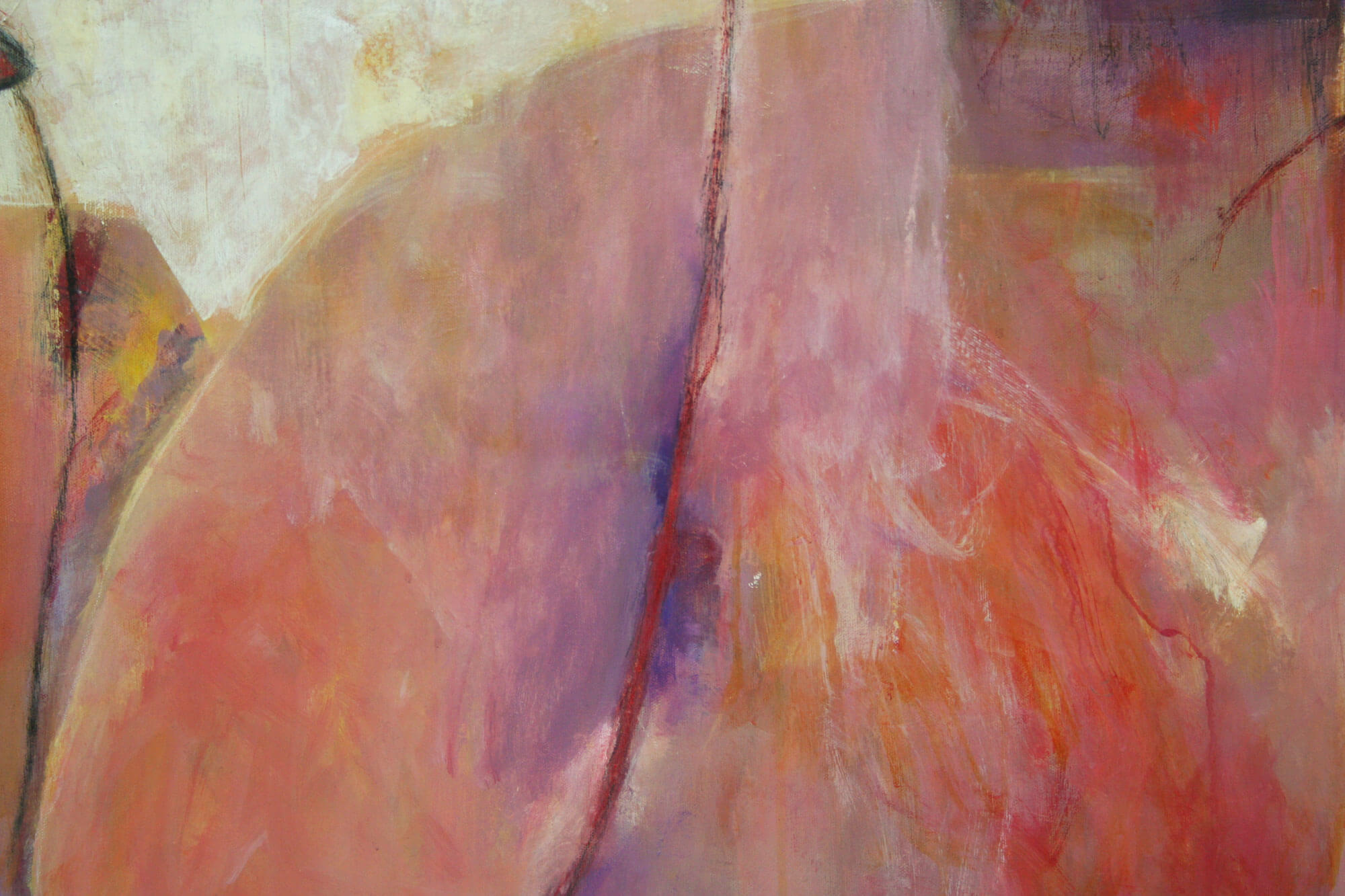 Close up of Gone Surfin - an abstract painting by Kathryn Gruber