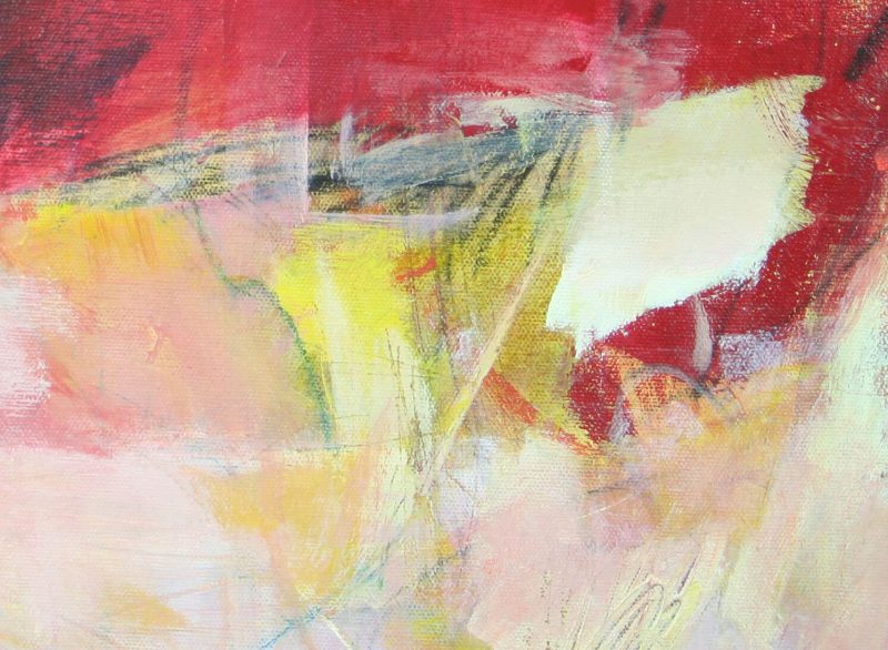 Close up image of abstract painting 'Slice' by Kathryn Gruber