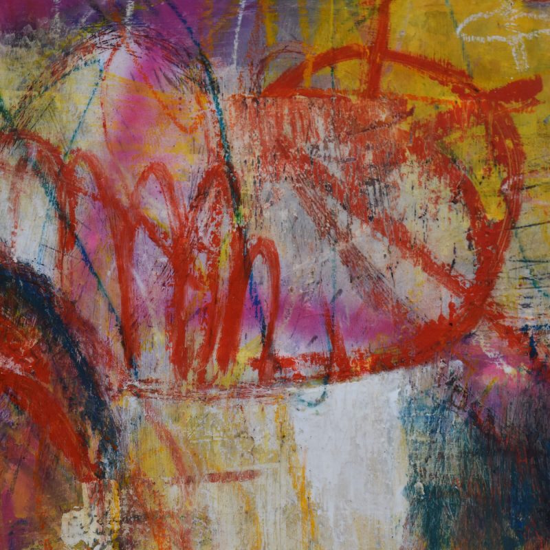 Close up of "Bold", an expressive abstract artwork by Kathryn Gruber