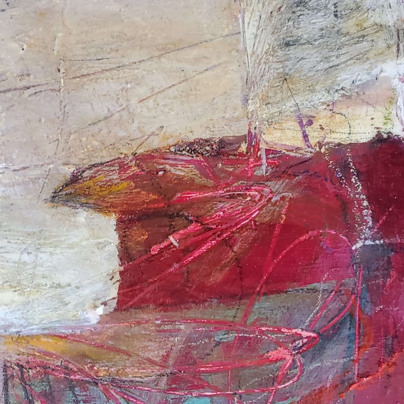 A close up of Abstract artwork, 'Martyr' by Kathryn Gruber