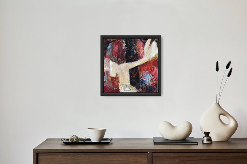 An insitu image of Abstract artwork, 'Martyr' by Kathryn Gruber