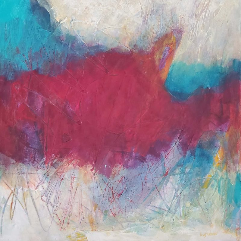 Image of abstract expressionist painting, "Flowstate", by Kat Gruber