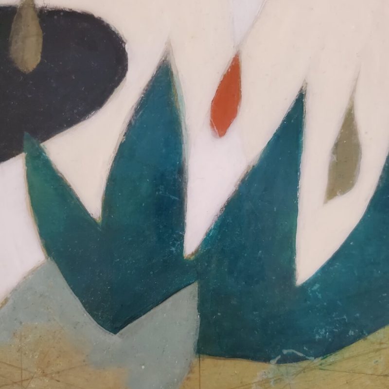 A close up image of the abstract painting 'Urban Nature' by Kathryn Gruber